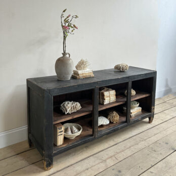 Antique black rustic shop counter | Ashley
