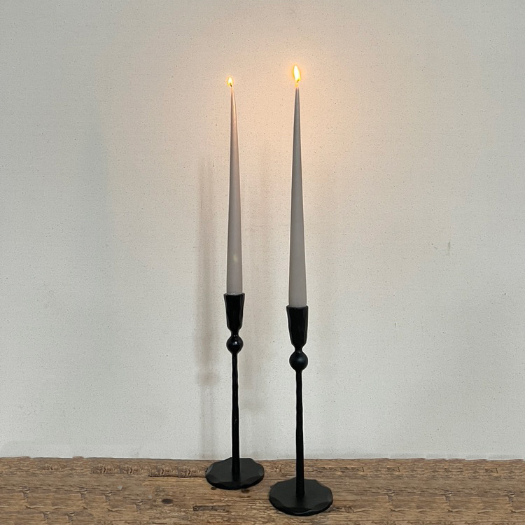 Black Metal Bobble candlestick M