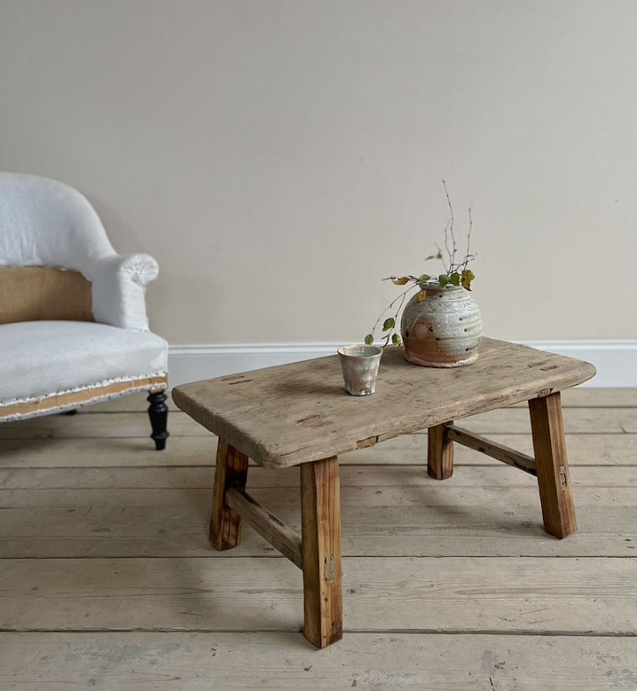 Rustic antique small coffee table | Florence