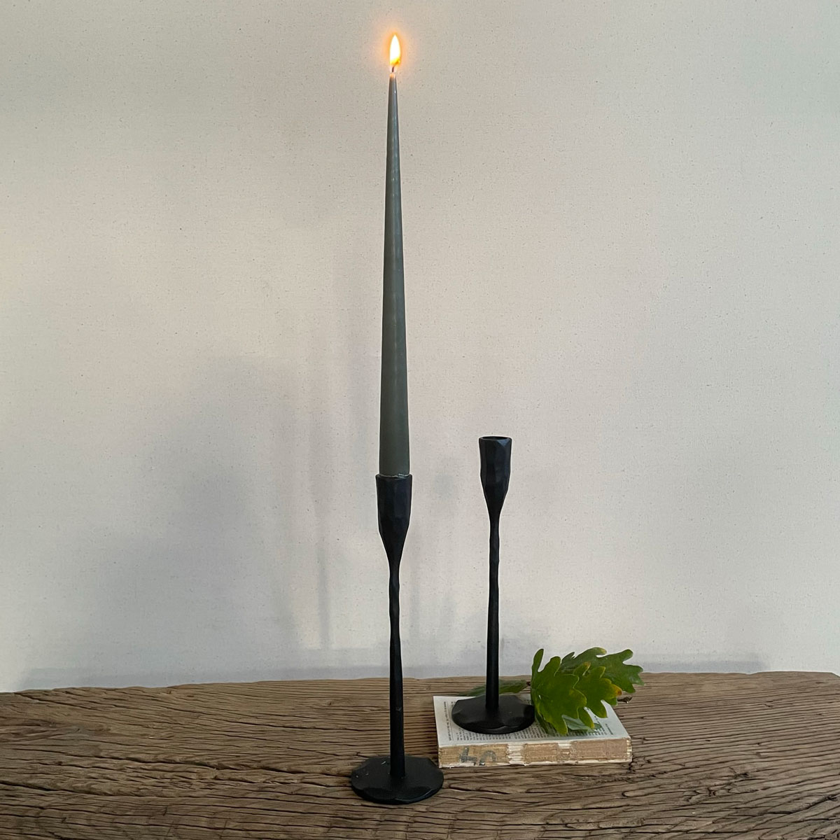 Matt Black metal Candlestick M