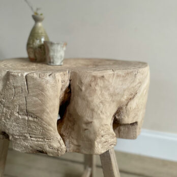 Tall tree stump elm side table | Liliana