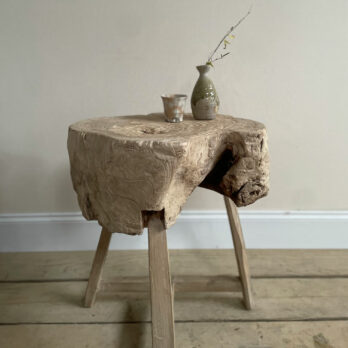 Tall tree stump elm side table | Liliana