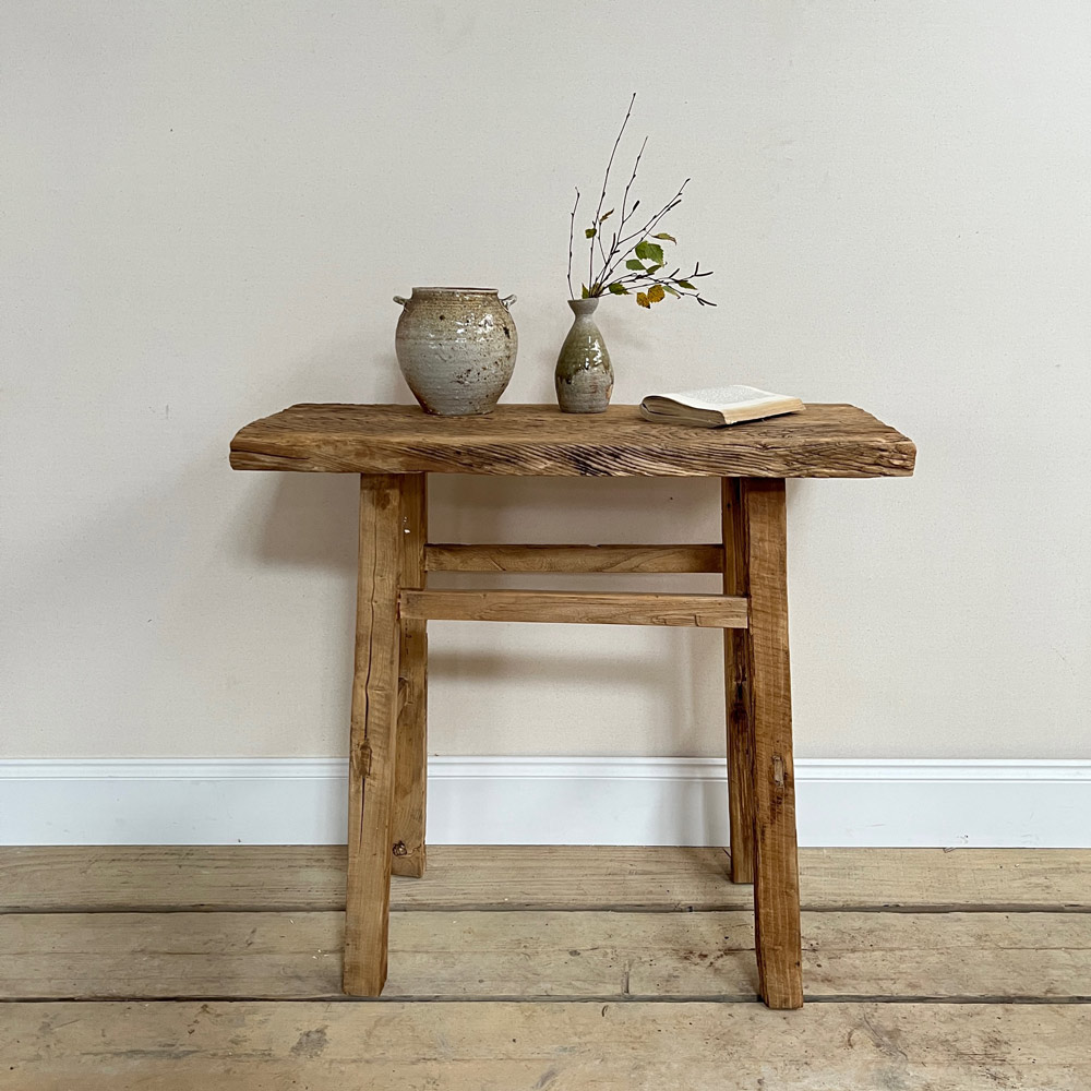 Small rustic antique console table | Verity