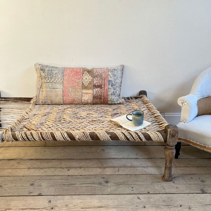 Antique carpet floor cushion | Arnold