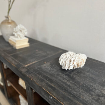Antique black rustic shop counter | Ashley