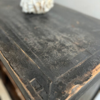 Antique black rustic shop counter | Ashley