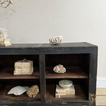 Antique black rustic shop counter | Ashley