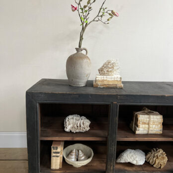 Antique black rustic shop counter | Ashley