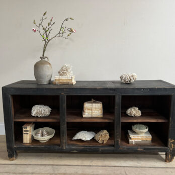 Antique black rustic shop counter | Ashley