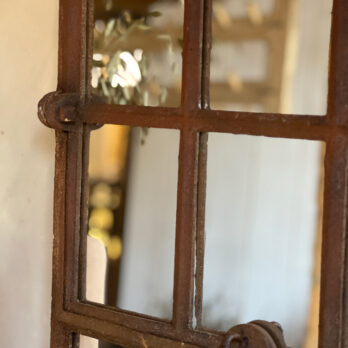 Antique iron window mirror | Benton