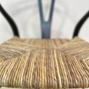 Black Danish chair with rush seat