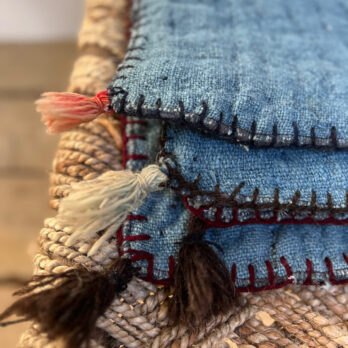 Indigo antique seat pad or rug | Felix