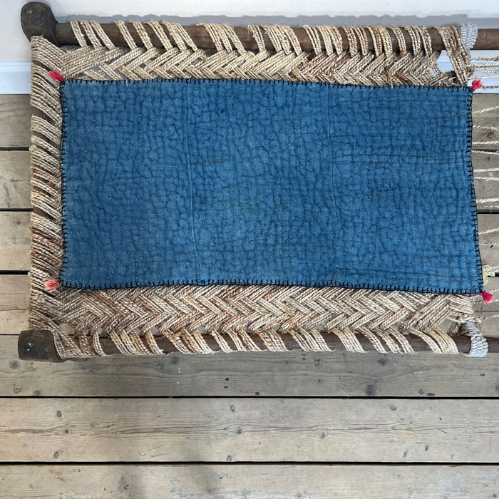 Indigo antique seat pad or rug | Felix