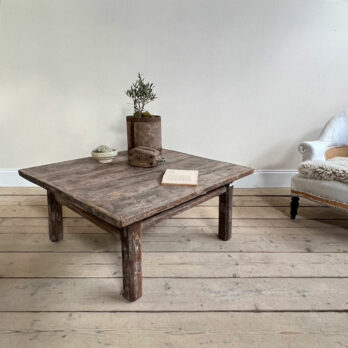 Large square antique coffee table | Harriet