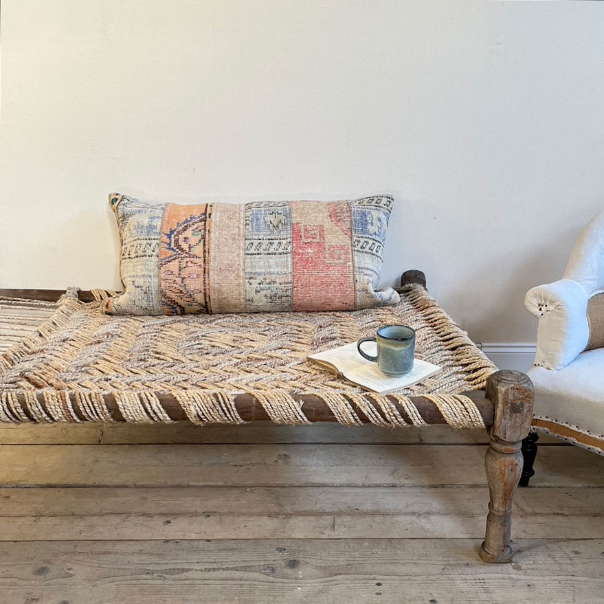 Antique carpet floor cushion | Leon