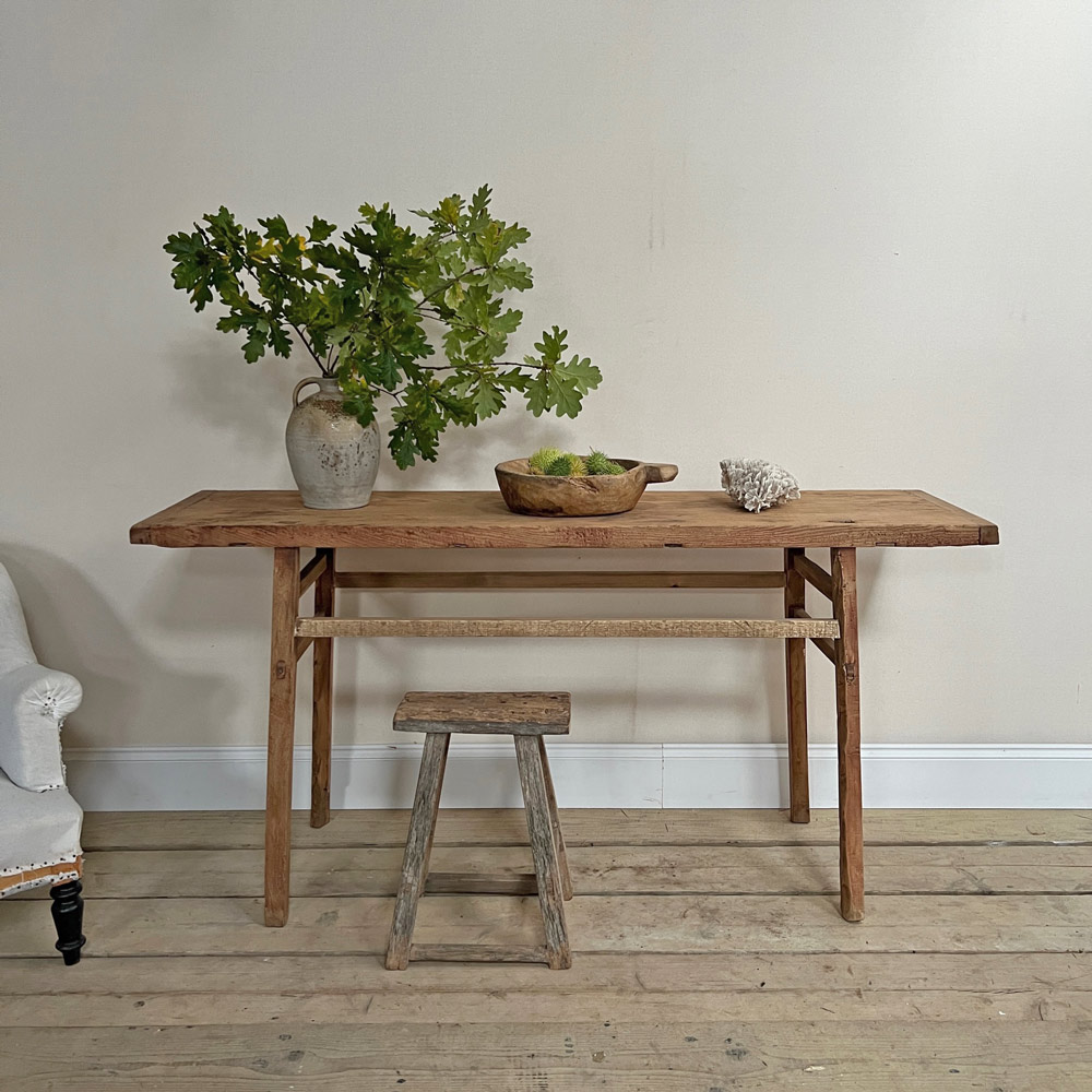 Large rustic antique console table | Ophelia