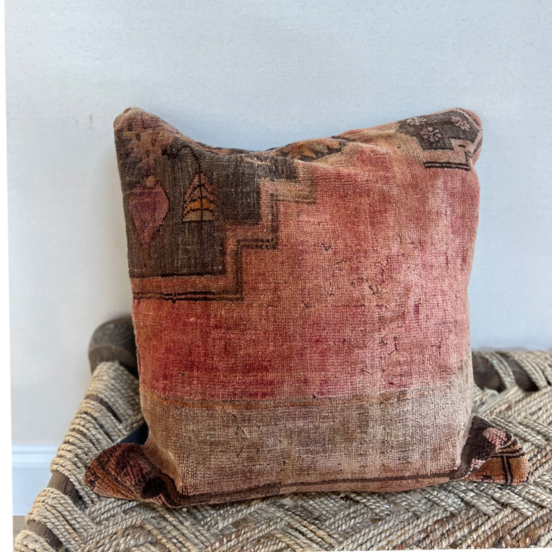 Antique carpet cushion 60cm square | Oscar