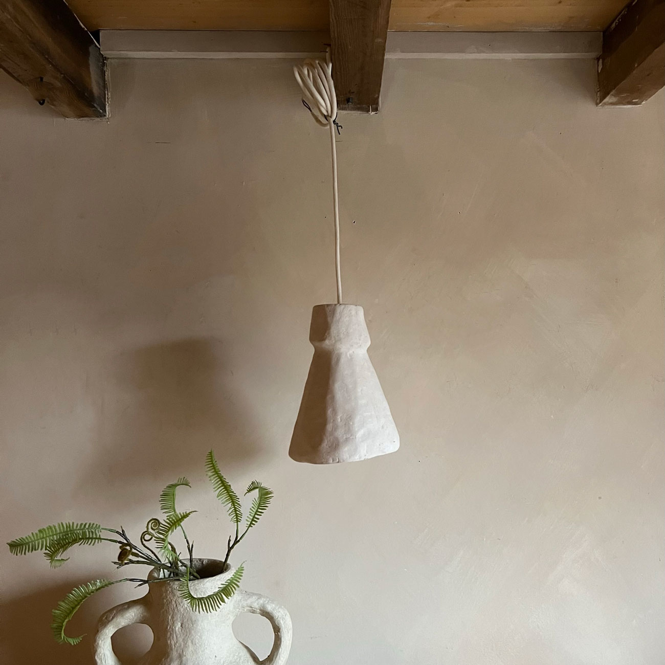 White Stoneware pendent Pugal