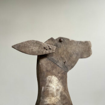 Vintage rustic wood reindeer