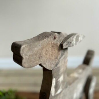 Vintage rustic wood reindeer