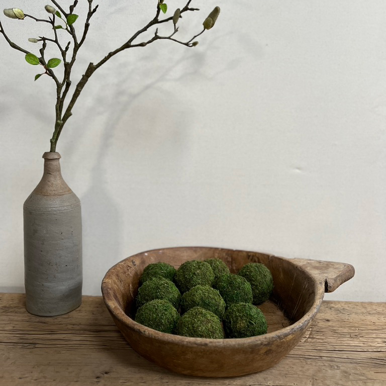 Vintage Round Dough Bowl A