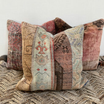 Antique carpet cushion 60cm square | Rupert