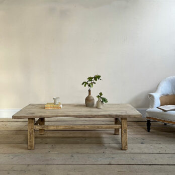 Large pale antique coffee table Sabine