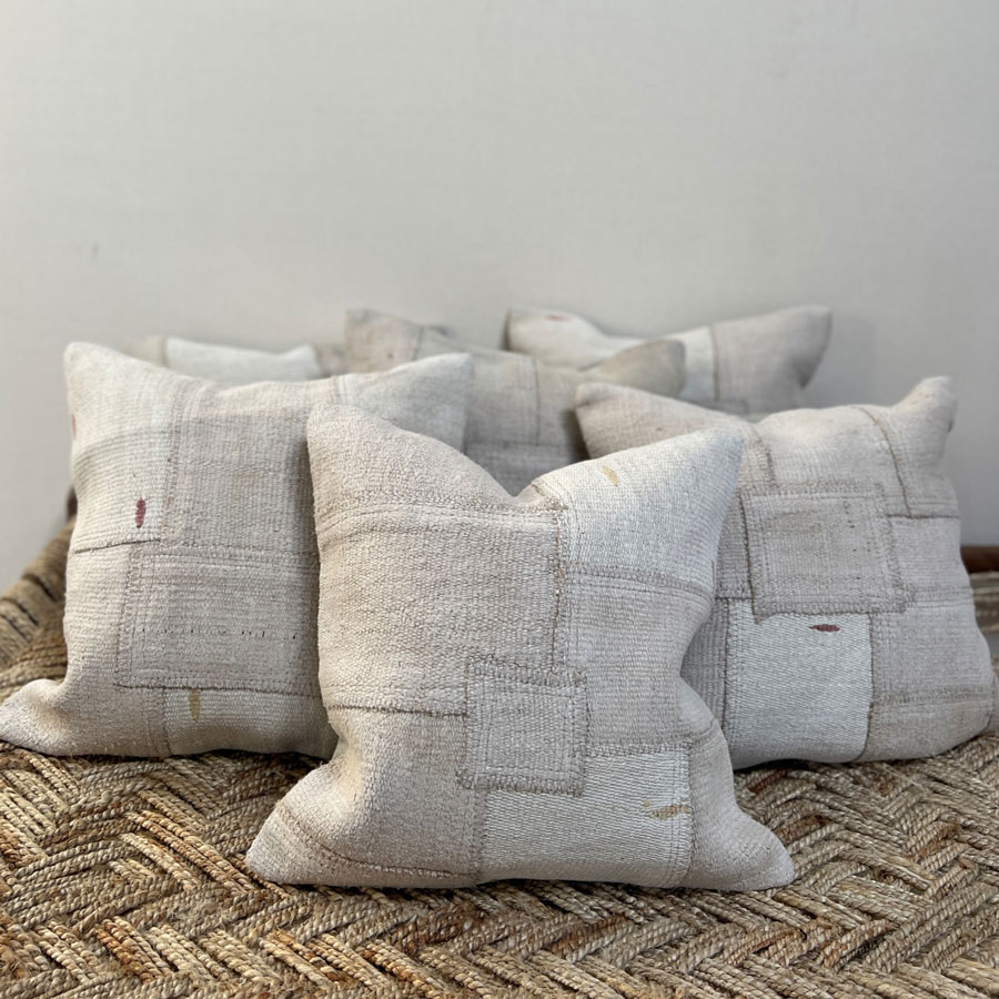 Patchwork vintage cushion stone | Selena