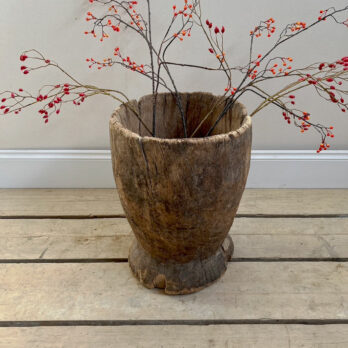 Antique rustic wooden mortar | Serena