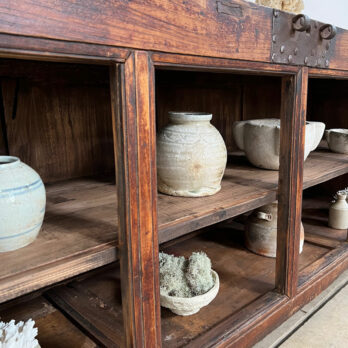 Antique elm shop counter | Tanasha