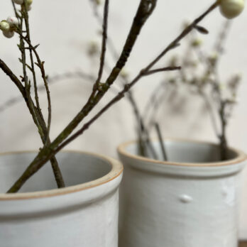 Vintage French White confit pot