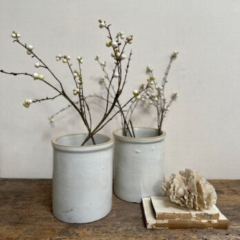 Vintage French White confit pot