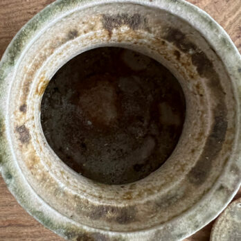 Vintage Japanese pottery ginger pot D
