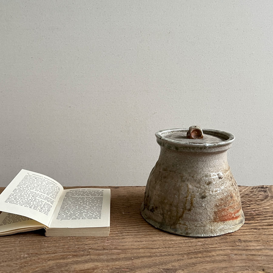 Vintage Japanese pottery ginger pot D