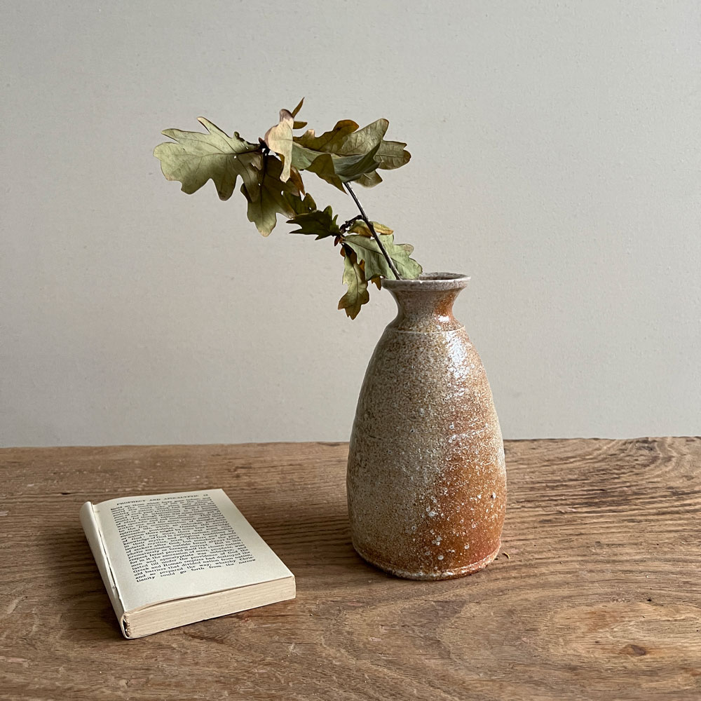 Vintage Japanese pottery vase E
