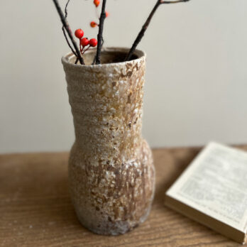 Vintage Japanese pottery vase F