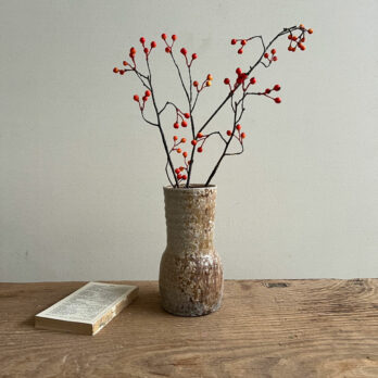 Vintage Japanese pottery vase F