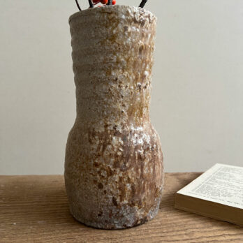 Vintage Japanese pottery vase F