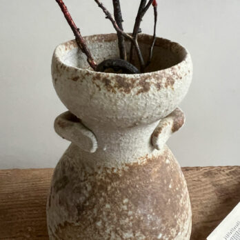 Vintage Japanese pottery vase G