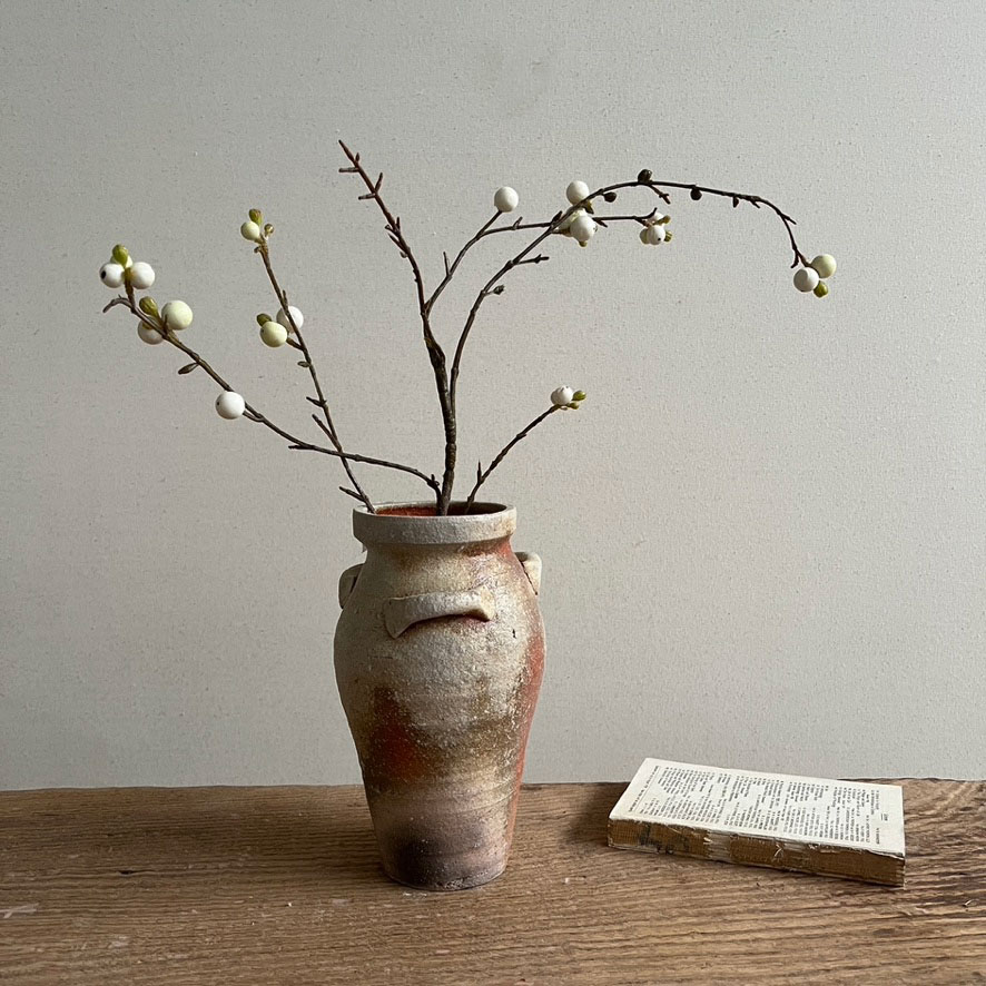 Vintage Japanese pottery vase H