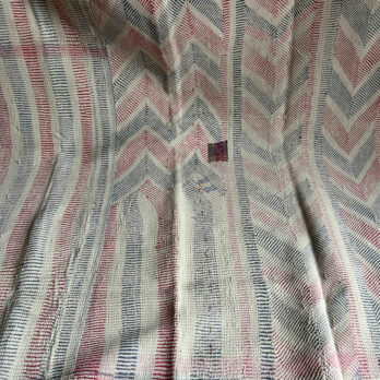 Cream Vintage handstiched Kantha Throw No: 3
