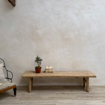 Antique Rustic Wooden Bench Eames