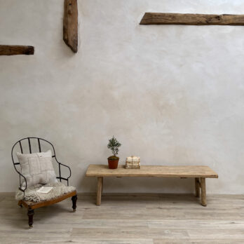 Antique Rustic Wooden Bench Eames