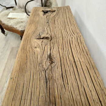 Antique Elm Wooden Bench Enid