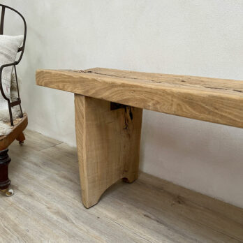 Antique Elm Wooden Bench Enid