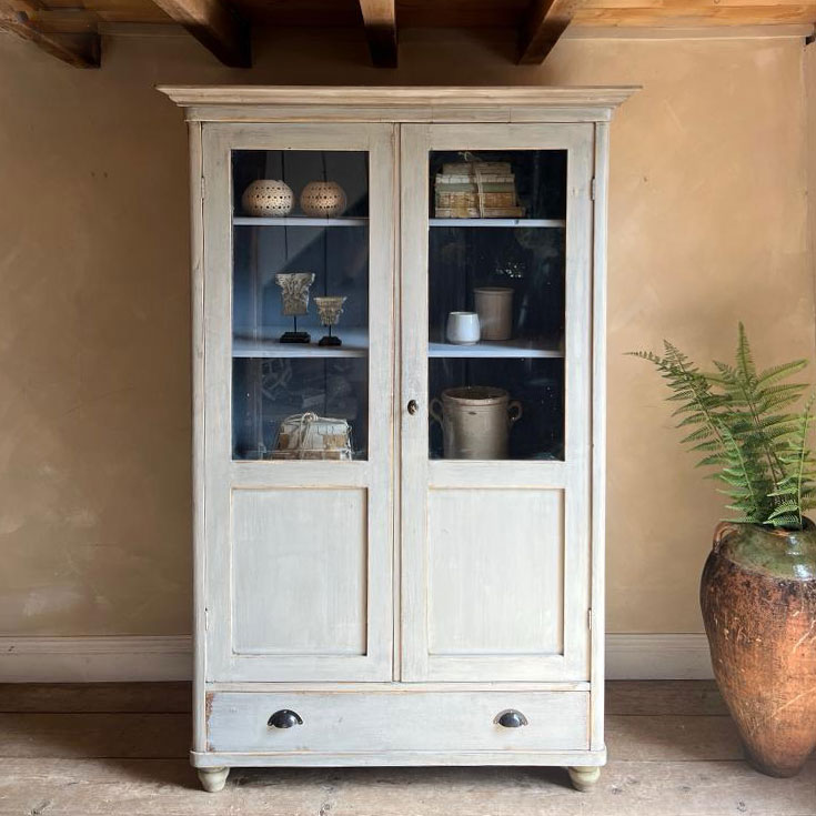 Vintage style glazed armoire 