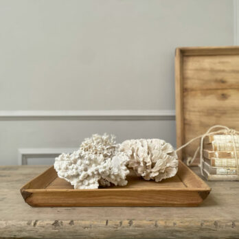Antique wooden tray large