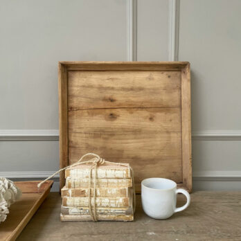 Antique wooden tray large