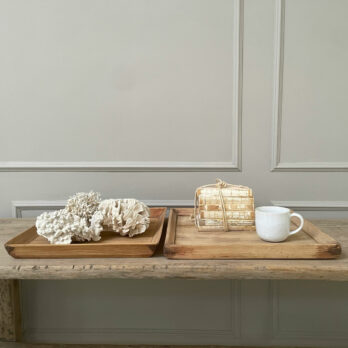 Antique wooden tray large