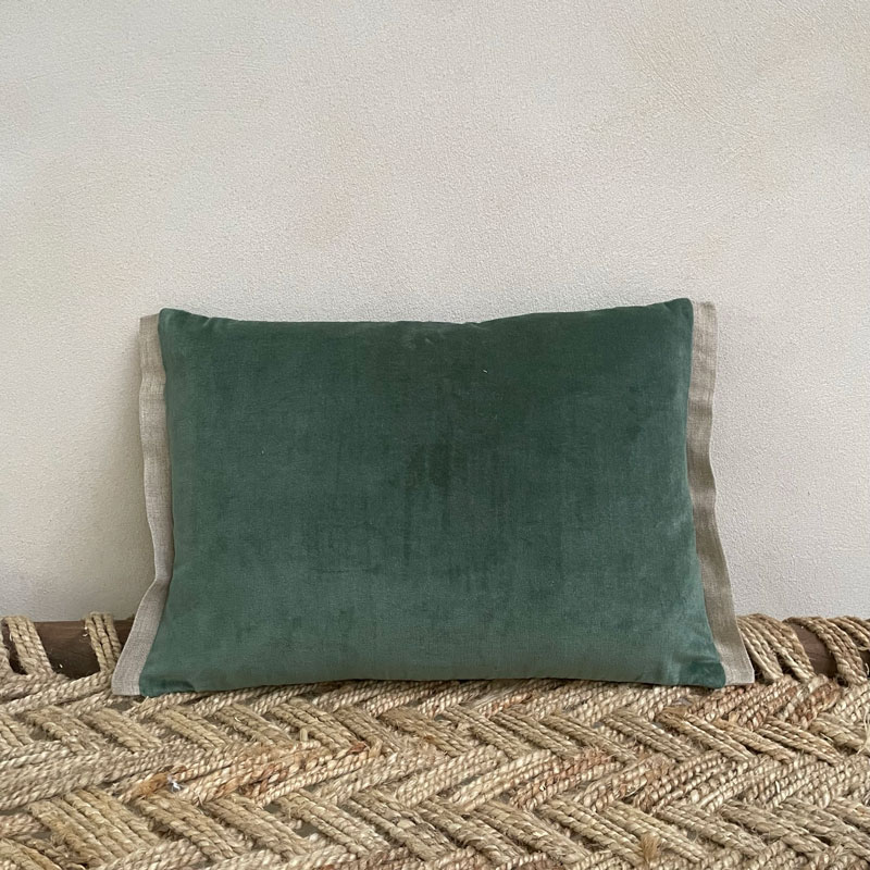 Rectangular Velvet Cushion Jade